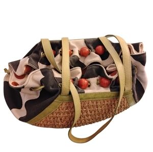Savoy straw shoulder purse Beach Style